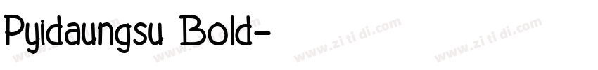Pyidaungsu Bold字体转换